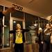 Saline resident Hannah Fischer does work out routines while waiting in line at Target on Thursday.Daniel Brenner I AnnArbor.com